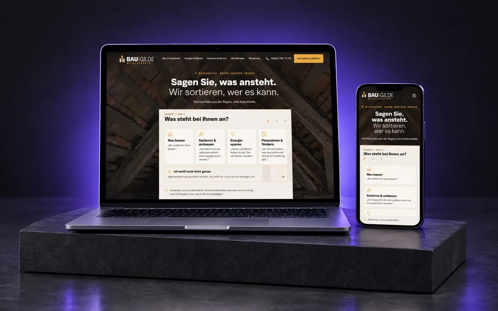 Baugilde Wildeshausen: Marke, Website und Showroom-Konzept für eine gemeinsame Anlaufstelle regionaler Fachbetriebe
