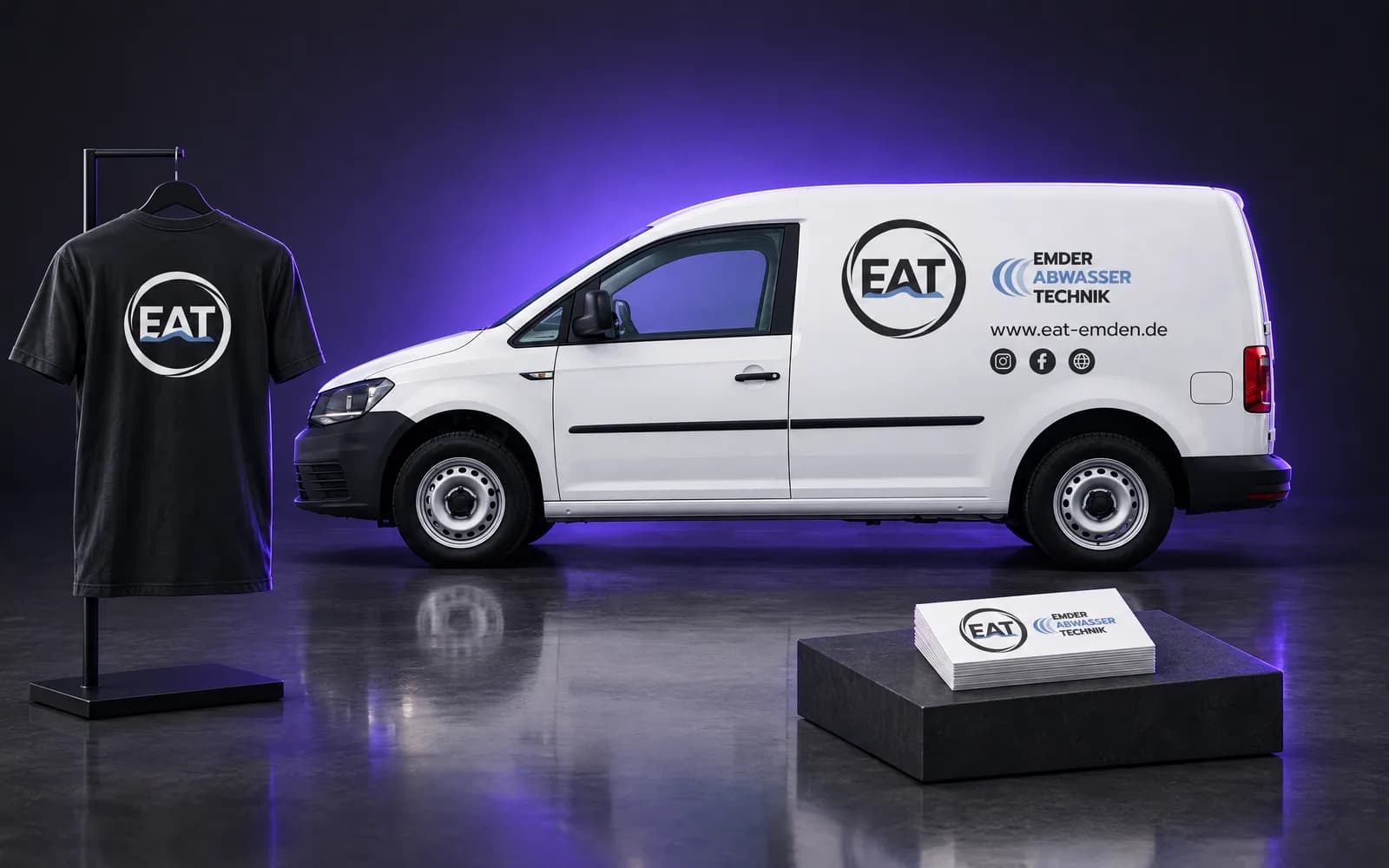 EAT · Emder Abwasser Technik: Logo-Relaunch, Corporate Design, Print, Fotos und Website für einen Abwasserbetrieb