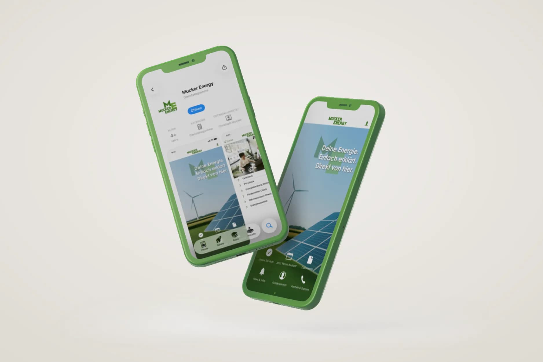 Christoph Mucker, Mucker Energy: Website auf dem Smartphone